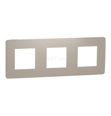 Рамка 3 поста Schneider Electric NU280626 Unica New Studio Color, пісочний/білий, пластик