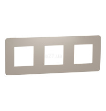 Рамка 3 поста Schneider Electric NU280627 Unica New Studio Color, пісочний/бежевий, пластик