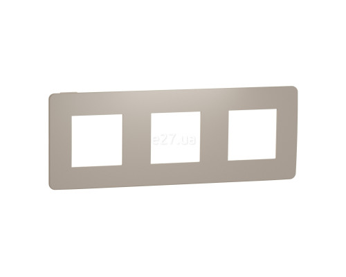 Рамка 3 поста Schneider Electric NU280627 Unica New Studio Color, пісочний/бежевий, пластик