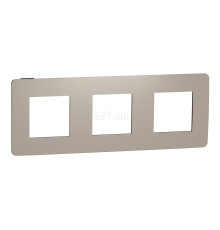 Рамка 3 поста Schneider Electric NU280628 Unica New Studio Color, пісочний/антрацит, пластик