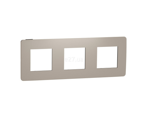 Рамка 3 поста Schneider Electric NU280628 Unica New Studio Color, пісочний/антрацит, пластик