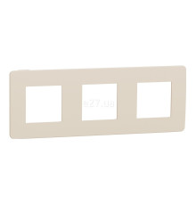 Рамка 3 поста Schneider Electric NU280644 Unica New Studio Color, бежевий/бежевий, пластик