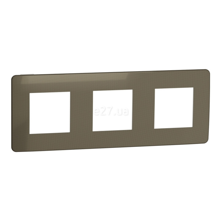 Рамка 3 поста Schneider Electric NU280650 Unica New Studio Metal, бронза/білий, пластик · Schneider Electric · schneider-electric-nu280650