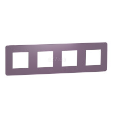 Рамка 4 поста Schneider Electric NU280814 Unica New Studio Color, ліловий/білий, пластик