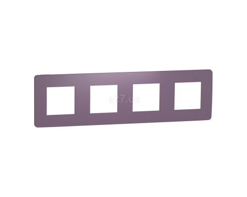 Рамка 4 поста Schneider Electric NU280814 Unica New Studio Color, ліловий/білий, пластик