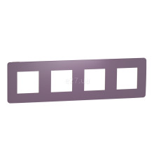Рамка 4 поста Schneider Electric NU280815 Unica New Studio Color, ліловий/бежевий, пластик