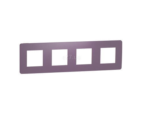 Рамка 4 поста Schneider Electric NU280815 Unica New Studio Color, ліловий/бежевий, пластик