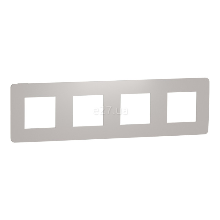 Рамка 4 поста Schneider Electric NU280824 Unica New Studio Color, шампань/білий, пластик · Schneider Electric · schneider-electric-nu280824