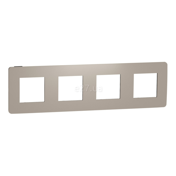 Рамка 4 поста Schneider Electric NU280828 Unica New Studio Color, пісочний/антрацит, пластик · Schneider Electric · schneider-electric-nu280828