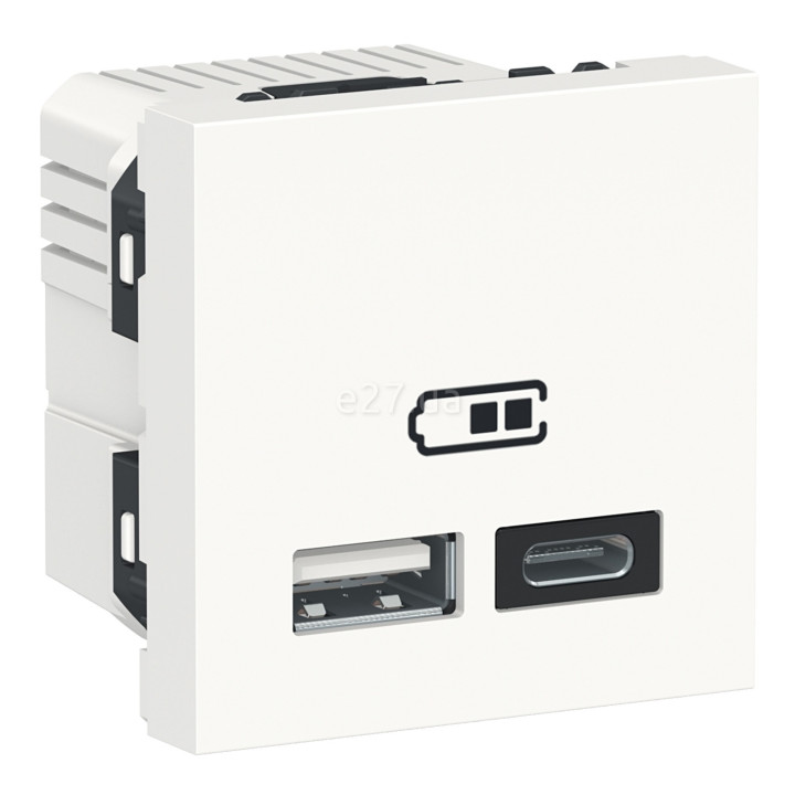 Розетка USB Schneider Electric NU301818 Unica New, білий, пластик · Schneider Electric · schneider-electric-nu301818