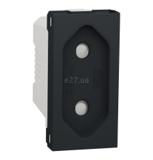 Розетка 220В Schneider Electric NU303154 Unica New, антрацит, пластик, без заземлення, ip20, без захисної кришки, зі шторками