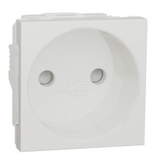 Розетка 220В Schneider Electric NU303318 Unica New, білий, пластик, без заземлення, без захисної кришки, зі шторками