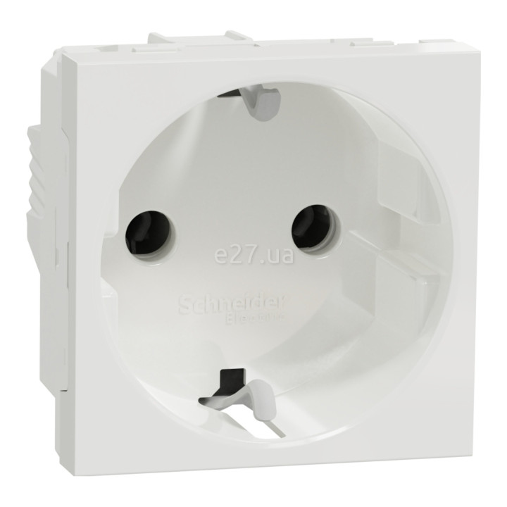 Розетка 220В Schneider Electric NU303618 Unica New, білий, пластик, із заземленням, Schuko, ip20, без захисної кришки, без шторок · Schneider Electric · schneider-electric-nu303618