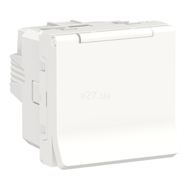 Розетка 220В Schneider Electric NU303718TA Unica New, білий, пластик, із заземленням, Schuko, із захисною кришкою, зі шторками · Schneider Electric · schneider-electric-nu303718ta