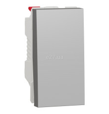Вимикач 1-клавішний Schneider Electric NU310130 Unica New, алюміній, пластик, без підсвітки та індикації