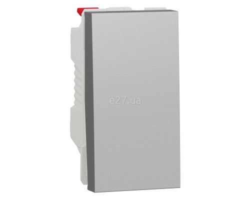Вимикач 1-клавішний Schneider Electric NU310130 Unica New, алюміній, пластик, без підсвітки та індикації