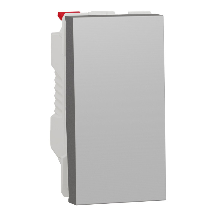 Вимикач 1-клавішний Schneider Electric NU310130 Unica New, алюміній, пластик, без підсвітки та індикації · Schneider Electric · schneider-electric-nu310130