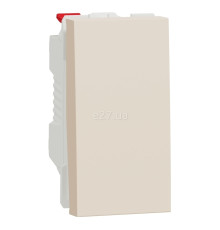 Вимикач 1-клавішний Schneider Electric NU310144 Unica New Studio, бежевий, пластик, без підсвітки та індикації