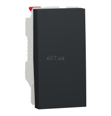Вимикач 1-клавішний Schneider Electric NU310154 Unica New, антрацит, пластик, без підсвітки та індикації
