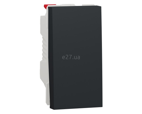 Вимикач 1-клавішний Schneider Electric NU310154 Unica New, антрацит, пластик, без підсвітки та індикації
