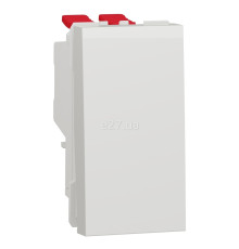 Перемикач перехресний 1-клавішний Schneider Electric NU310518 Unica New, білий, пластик, без підсвітки та індикації