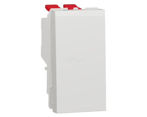 Перемикач перехресний 1-клавішний Schneider Electric NU310518 Unica New, білий, пластик, без підсвітки та індикації
