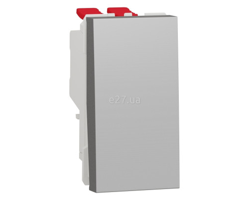 Перемикач перехресний 1-клавішний Schneider Electric NU310530 Unica New, алюміній, пластик, без підсвітки та індикації