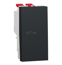 Перемикач перехресний 1-клавішний Schneider Electric NU310554 Unica New, антрацит, пластик, без підсвітки та індикації