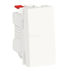 Вимикач без фіксації 1-клавішний Schneider Electric NU310618 Unica New, білий, пластик, без підсвітки та індикації