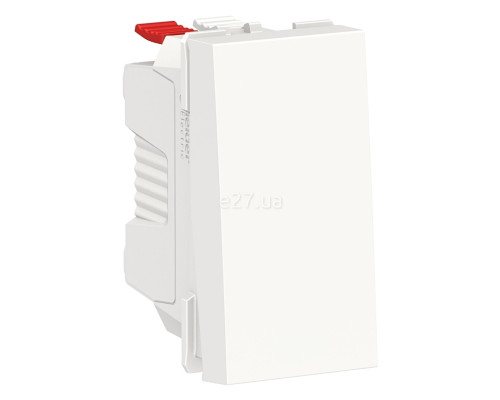 Вимикач без фіксації 1-клавішний Schneider Electric NU310618 Unica New, білий, пластик, без підсвітки та індикації