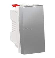 Вимикач без фіксації 1-клавішний Schneider Electric NU310630 Unica New, алюміній, пластик, без підсвітки та індикації