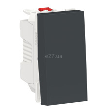 Вимикач без фіксації 1-клавішний Schneider Electric NU310654 Unica New, антрацит, пластик, без підсвітки та індикації
