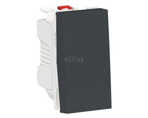 Вимикач без фіксації 1-клавішний Schneider Electric NU310654 Unica New, антрацит, пластик, без підсвітки та індикації