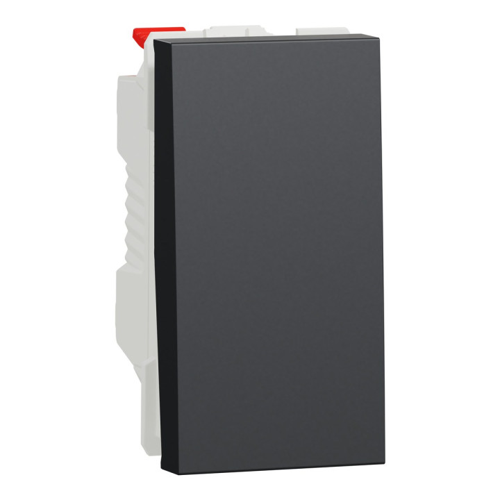 Вимикач без фіксації 1-клавішний Schneider Electric NU310654 Unica New, антрацит, пластик, без підсвітки та індикації · Schneider Electric · schneider-electric-nu310654