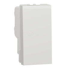 Вимикач 1-клавішний Schneider Electric NU316218 Unica New, білий, пластик, без підсвітки та індикації