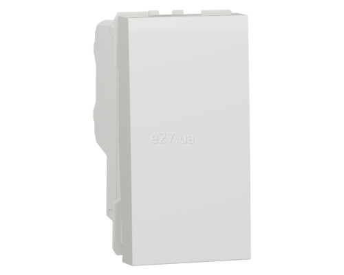 Вимикач 1-клавішний Schneider Electric NU316218 Unica New, білий, пластик, без підсвітки та індикації