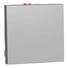 Вимикач 1-клавішний Schneider Electric NU320130 Unica New, алюміній, пластик, без підсвітки та індикації · Schneider Electric · schneider-electric-nu320130