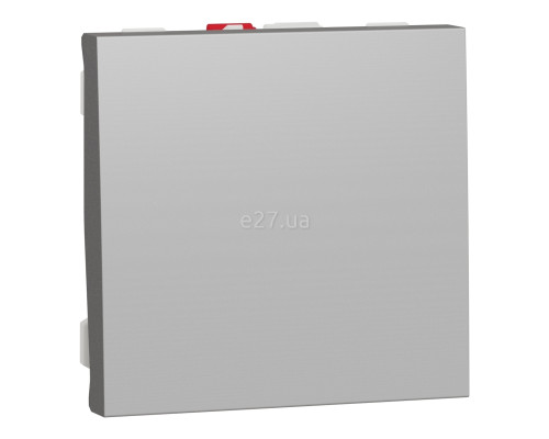 Вимикач 1-клавішний Schneider Electric NU320130 Unica New, алюміній, пластик, без підсвітки та індикації