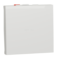 Перемикач прохідний 1-клавішний Schneider Electric NU320318 Unica New, білий, пластик, без підсвітки та індикації