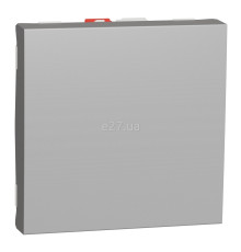 Перемикач прохідний 1-клавішний Schneider Electric NU320330 Unica New, алюміній, пластик, без підсвітки та індикації