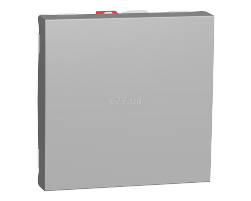 Перемикач прохідний 1-клавішний Schneider Electric NU320330 Unica New, алюміній, пластик, без підсвітки та індикації