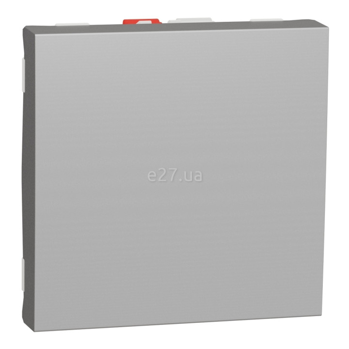 Перемикач прохідний 1-клавішний Schneider Electric NU320330 Unica New, алюміній, пластик, без підсвітки та індикації · Schneider Electric · schneider-electric-nu320330