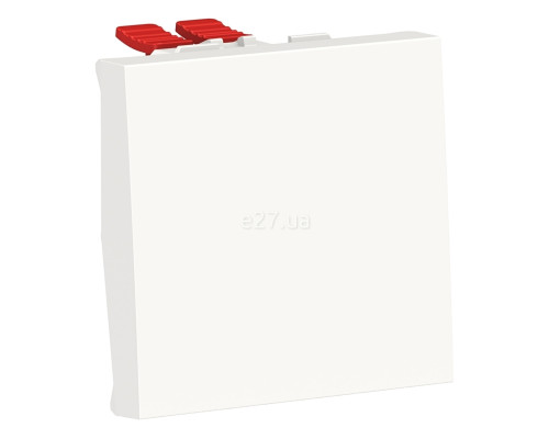 Перемикач перехресний 1-клавішний Schneider Electric NU320518 Unica New, білий, пластик, без підсвітки та індикації