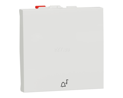 Вимикач без фіксації 1-клавішний Schneider Electric NU320618C Unica New, білий, пластик, без підсвітки та індикації