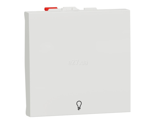 Вимикач без фіксації 1-клавішний Schneider Electric NU320618L Unica New, білий, пластик, без підсвітки та індикації