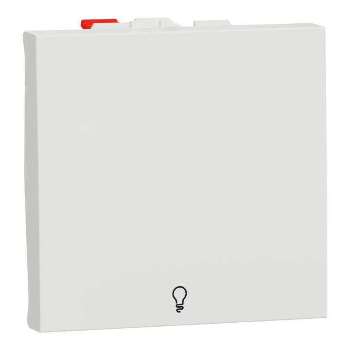 Вимикач без фіксації 1-клавішний Schneider Electric NU320618L Unica New, білий, пластик, без підсвітки та індикації · Schneider Electric · schneider-electric-nu320618l