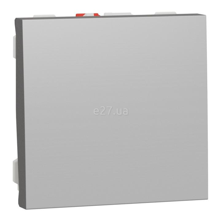 Вимикач без фіксації 1-клавішний Schneider Electric NU320630 Unica New, алюміній, пластик, без підсвітки та індикації · Schneider Electric · schneider-electric-nu320630