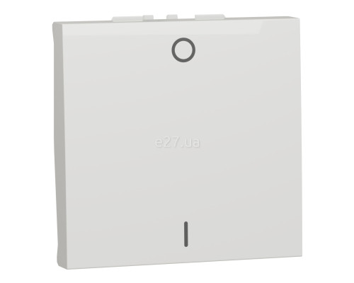 Вимикач 1-клавішний Schneider Electric NU326218 Unica New, білий, пластик, без підсвітки та індикації