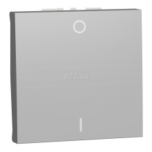 Вимикач 1-клавішний Schneider Electric NU326230 Unica New, алюміній, пластик, без підсвітки та індикації · Schneider Electric · schneider-electric-nu326230
