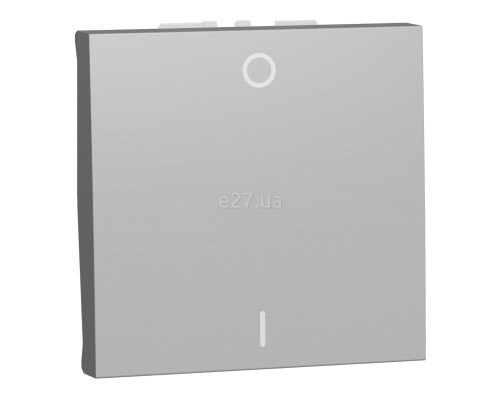 Вимикач 1-клавішний Schneider Electric NU326230 Unica New, алюміній, пластик, без підсвітки та індикації